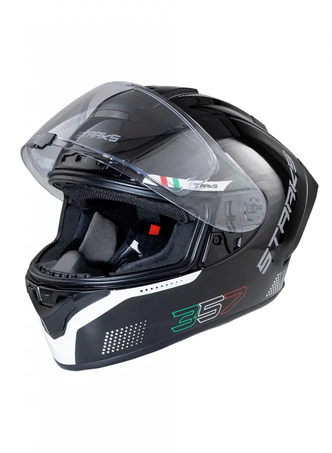 STARKS Шлем тип GALE Raven 357 Limited ITALY Черный/Белый Композит
