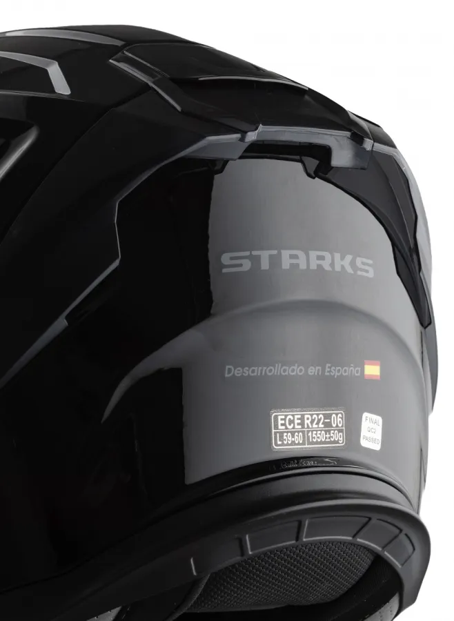 STARKS Шлем тип FF922 Raven Однотонный Чёрный глянец ABS