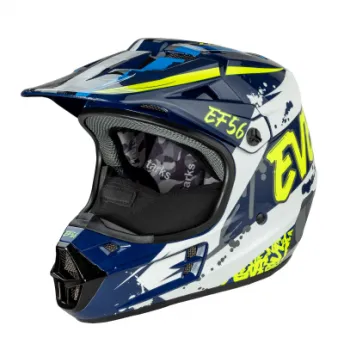 EF56 Шлем Base MX Синий/Белый/Hi-Viz глянец ABS