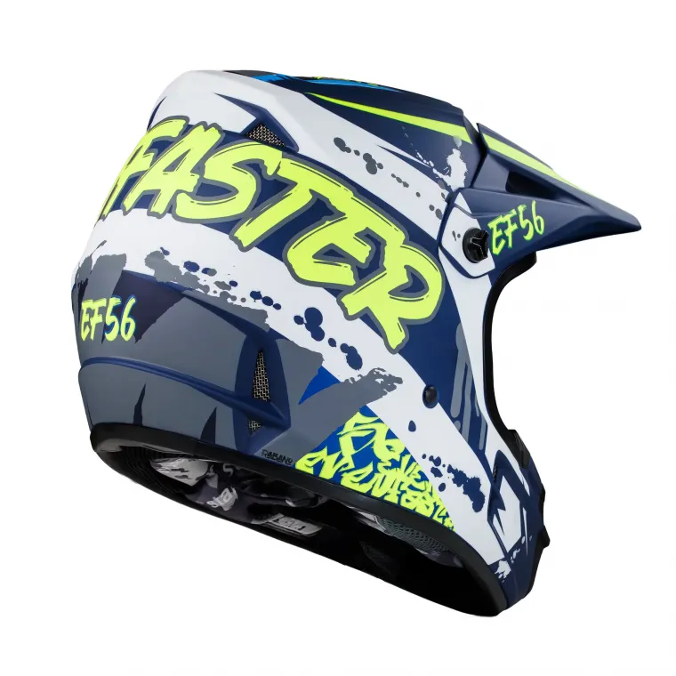 EF56 Шлем Base MX Синий/Белый/Hi-Viz матовый ABS