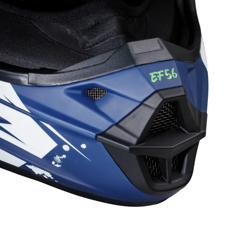 EF56 Шлем Base MX Синий/Белый/Hi-Viz матовый ABS