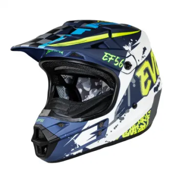 EF56 Шлем Base MX Синий/Белый/Hi-Viz матовый ABS