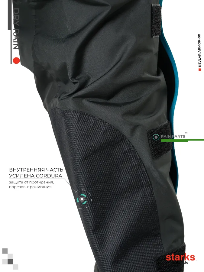 STARKS Дождевые брюки Dry Rain DR 219 жен. Бирюза