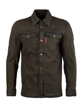 EF56 Моторубашка джинсовая FIGHTER EVO муж. CORDURA DENIM Хаки (KH)