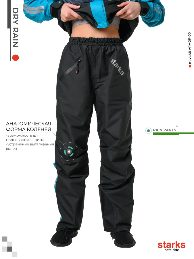 STARKS Дождевые брюки Dry Rain DR 219 жен. Бирюза