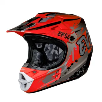 EF56 Шлем Base MX Красный/Серый матовый ABS