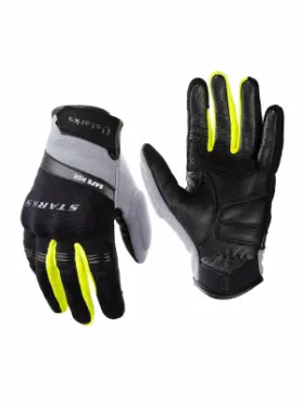 STARKS Мотоперчатки ALCOR (текстиль) ЧЕРНЫЙ/HI-VIZ муж.