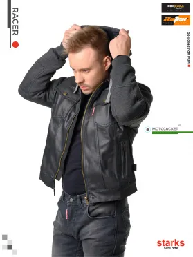 EF56 Мотокуртка комбинированная RACER муж. CORDURA DENIM Коричневый/Серый (BR/GY)